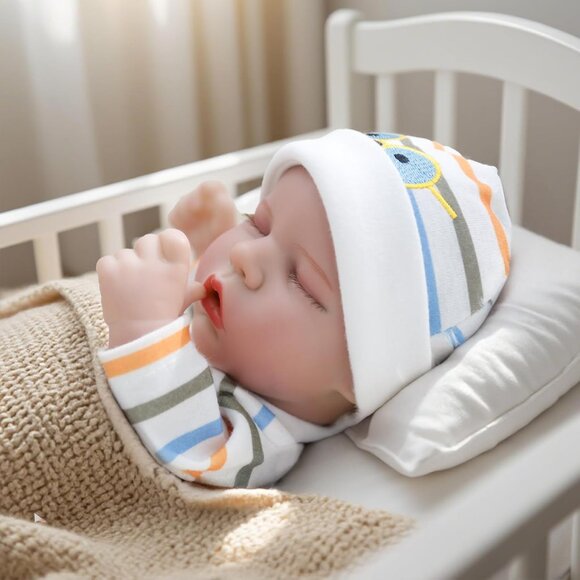 🆕12Inch Full Cloth Body With Vinyl Limbs Small Baby Doll Girl Realistic Doll - Picture 9 of 12